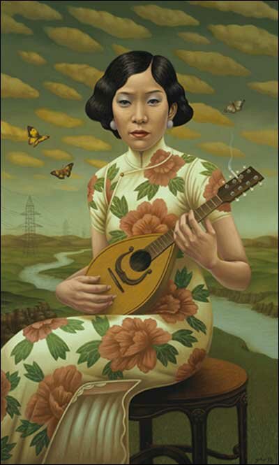 Hi, I'm a painting of a woman
