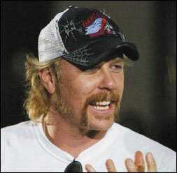 Hi, I'm a rock star wearing a baseball cap