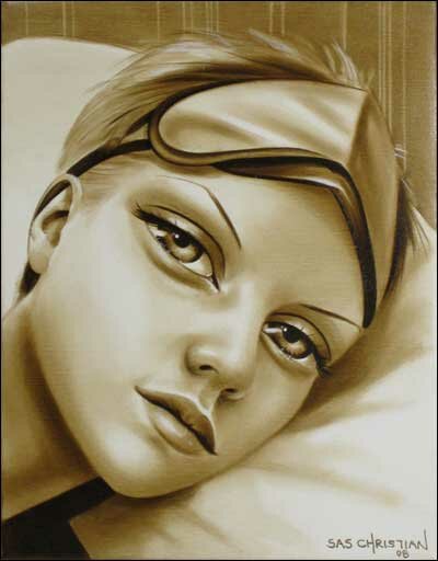 Hi, I'm a painting of a woman
